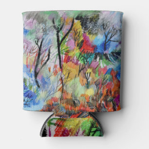 Porta-lata Abstrato Paisagem: Plano de Fundo Desenho Mão