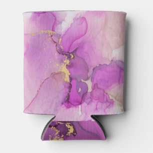 Porta-lata Abstrato púrpura, ouro: mistura acrílicas.