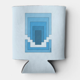 Porta-lata Abstrato retangular em azul