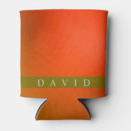 Porta-lata Abstrato Verde e Laranja Moderno Elegante podem re