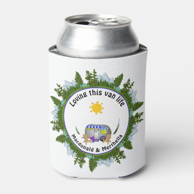 Porta-lata Acampamento CARAVAN Personalizado do VAN LIFE (Can Front)
