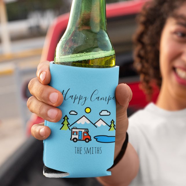 Porta-lata Acampamento de Acampamento para Montanhas RV Feliz (Criador carregado)