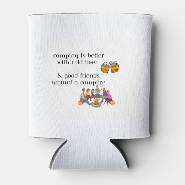 Porta-lata Acampamento é melhor com cerveja fria em uma (Frente)