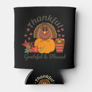 Porta-lata Ação de Graças Grata e Abençoada