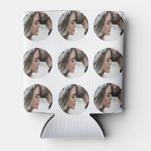 Porta-lata adicionar nome de adição de colagem de fotos circu