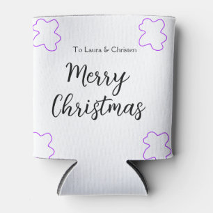 Porta-lata Adicione o nome do Feliz Natal texto oferta de fam
