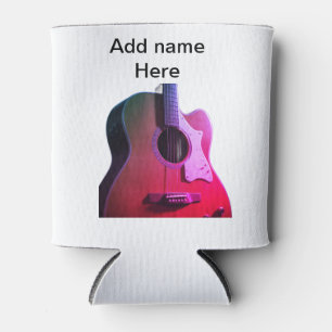 Porta-lata Adicione o nome do texto guitarra acústica castanh