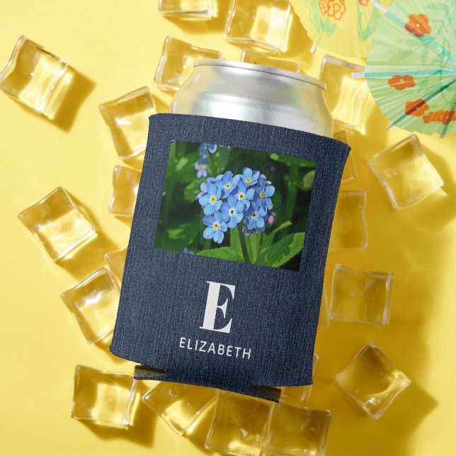 Porta-lata Adicione Seu Nome Inicial De Foto, Esportivo 12oz (Verão in situ)