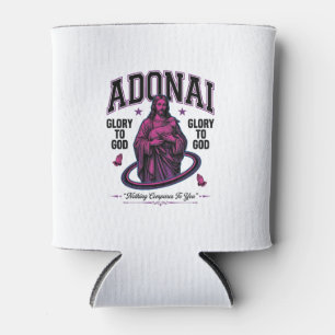 Porta-lata Adonai Glória a Deus Desenho Vetorial Cristão Vint