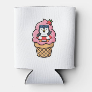 Porta-lata Adorável Pinguim Kawaii Cone de Sorvete Verão BSti