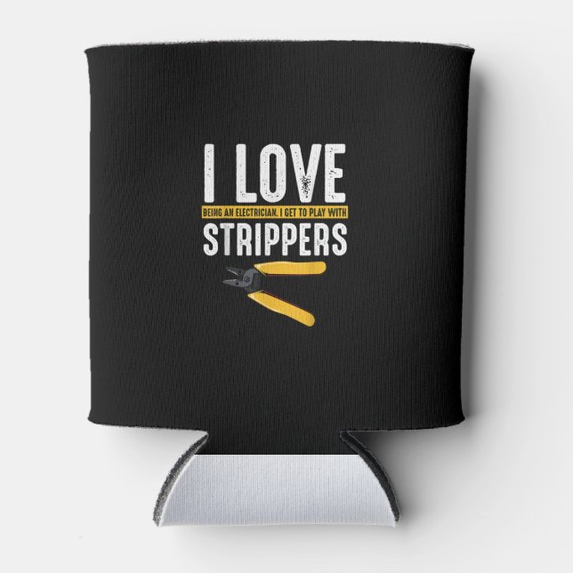 Porta-lata Adoro Eletricidade Engraçada (Frente)