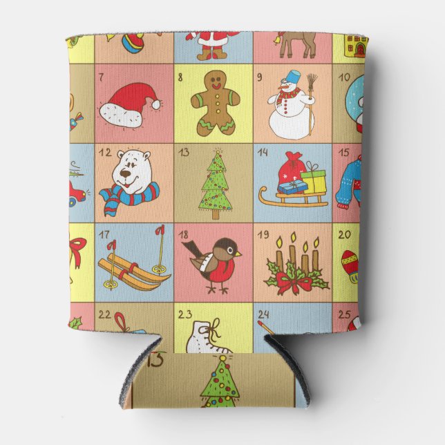 Porta-lata Advento de Natal: Coleção de Elementos de Portas (Frente)