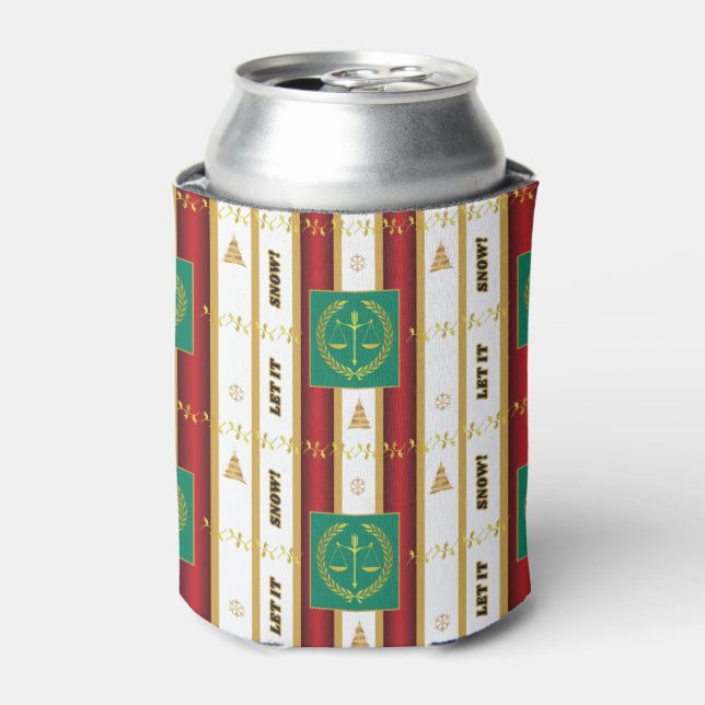 Porta-lata Advogado Natal - Deixem-na Neve Escalar a Justiça (Can Front)