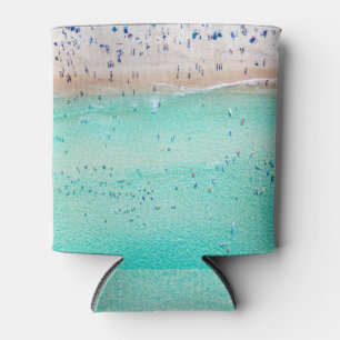 Porta-lata Aerial Bondi Beach, Sydney, verão.