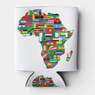 Porta-lata Africa Continent Countries Flags Map Nations