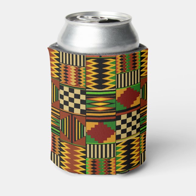 Porta-lata African Royal Kente Cloth  (Can Back)