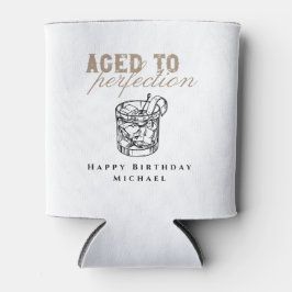 Porta-lata Aged to Perfection Retro White Whiskey Birthday