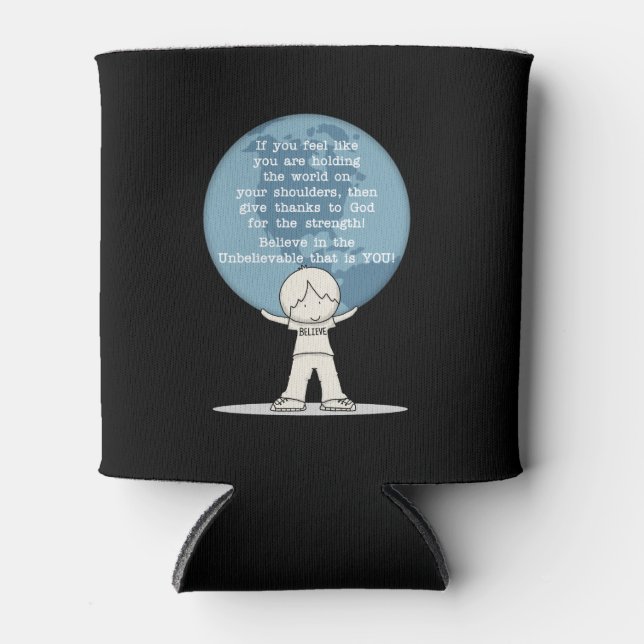 Porta-lata Agradecido pela Força (Frente)