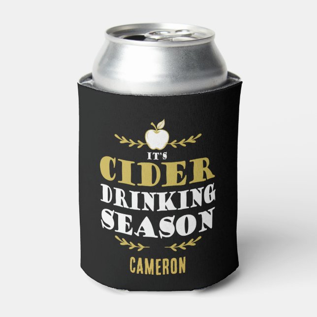 Porta-lata Agradecimento Feriado Bebedor de Cider (Can Front)