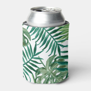 Porta-lata Aguarela tropical das folhas de palmeira