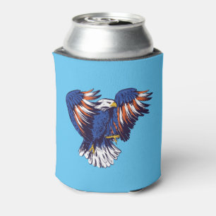 Porta-lata Águia Americana com Cores de Bandeira dos EUA