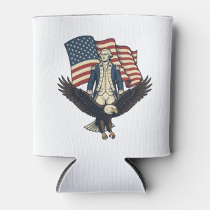 Porta-lata Águia Patriótica e Camisa Vintage Vecto Geral Colo