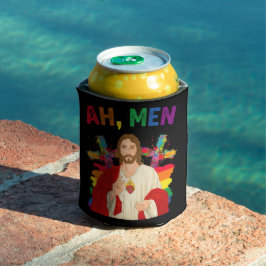 Porta-lata Ah Homens Engraçados LGBT Orgulho Gay Jesus Cristã