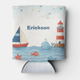 Porta-lata Ahoy, é um garoto, náutico, refrigerador