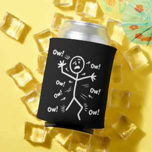 Porta-lata Ai Ai Ai Comédia Personagem de Pau Divertido Dor C