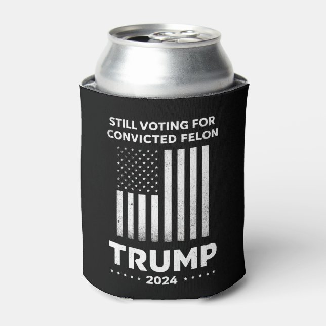 Porta-lata Ainda votando em Felon Trump 2024 condenado (Can Front)