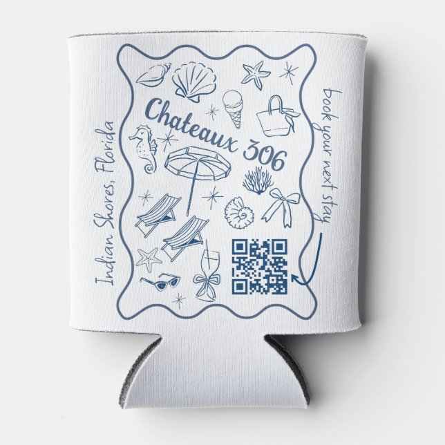 Porta-lata Airbnb and Rental Property Custom QR Code Promo (Frente)