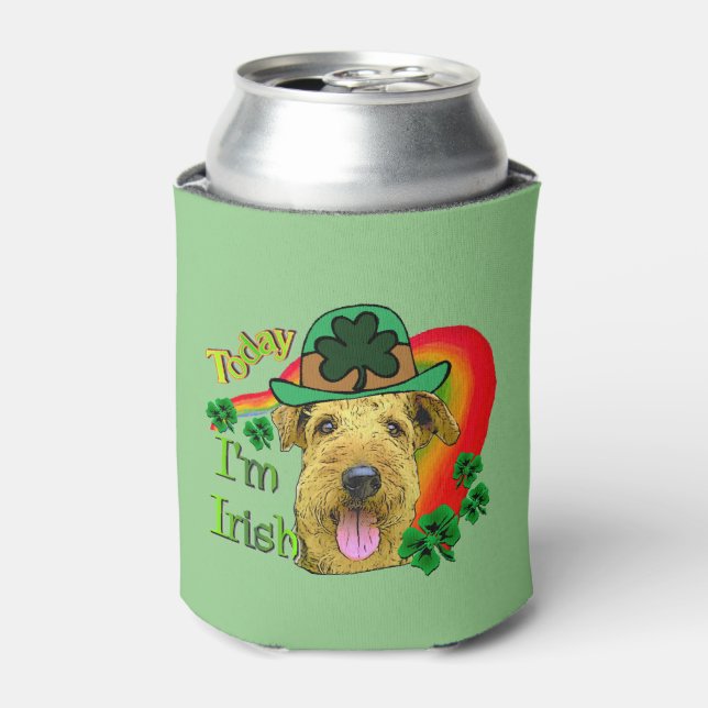 Porta-lata Airedale Terrier Saint Patricks Day (Can Front)