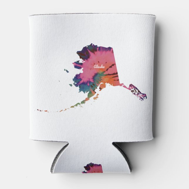 Porta-lata Alaska Tie Dye Impressão (Frente)