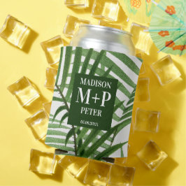 Porta-lata Álbum de Casamento Monograma de Palmeiras Tropicai