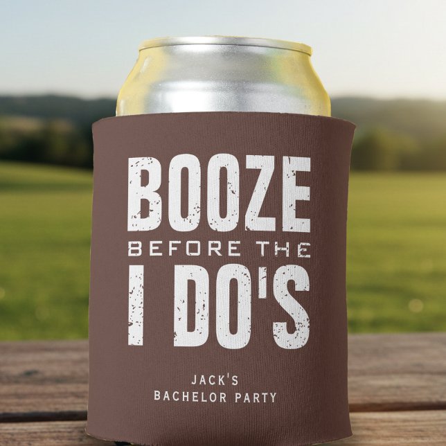 Porta-lata Álcool Antes da Despedida de Solteiro Marrom e Bra (Criador carregado)