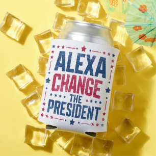 Porta-lata Alexa Muda O Presidente Engraçado Político