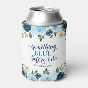 Porta-lata Algo Azul Antes de Eu Fazer Floral Naval