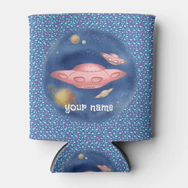 Porta-lata Alienígena Red Spaceship pode resfriar (Frente)