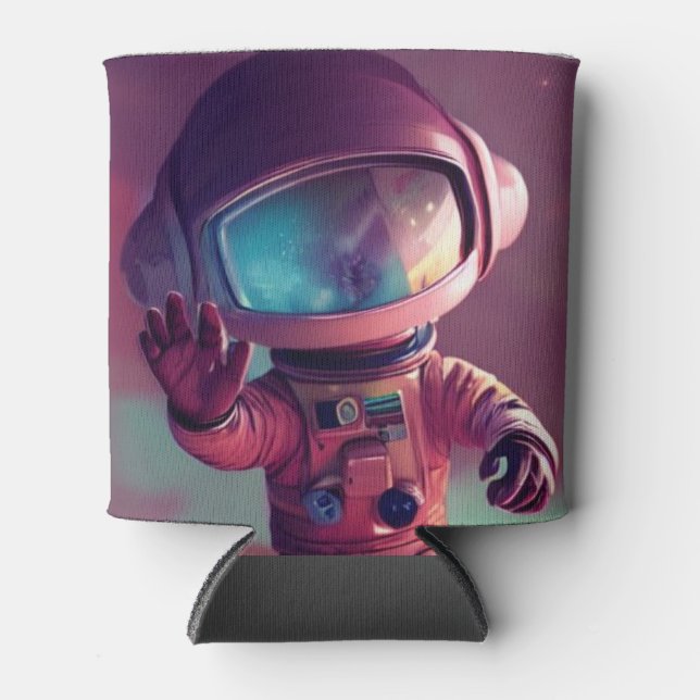 Porta-lata Alienígena Rosa Pequena (Frente)