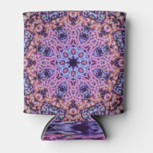 Porta-lata Alienígena Roxa Intriciada Caleidoscópica Mandala