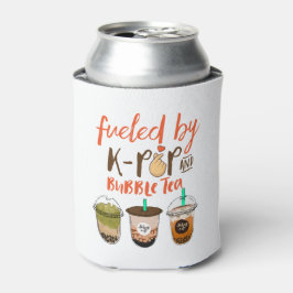 Porta-lata Alimentado por K-Pop e Bubble Tea Funny Boba Lover