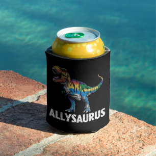 Porta-lata Allysaurus LGBT Dinossaur Rainbow Flag Ally LGBT