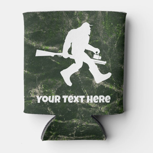 Porta-lata Almofada Sasquatch Bigfoot Personalizada pode arre (Frente)