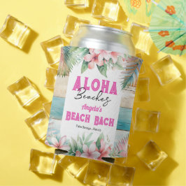 Porta-lata Aloha Beach Tropical Festa de solteira