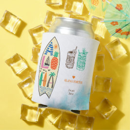 Porta-lata Aloha TIKI Surfboard Tropical Luau Partido Havaian