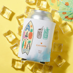 Porta-lata Aloha TIKI Surfboard Tropical Luau Partido Havaian