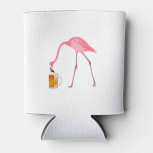 Porta-lata Amante cor-de-rosa da cerveja do flamingo