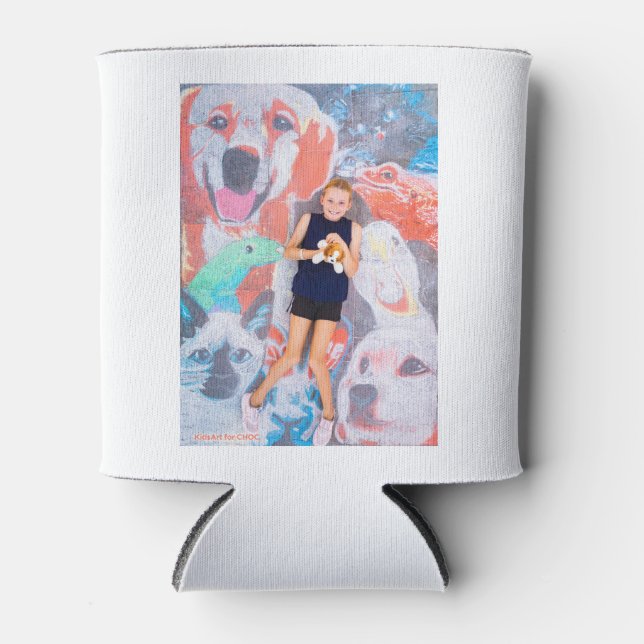 Porta-lata Amante de os animais - Arte infantil para COC (Frente)