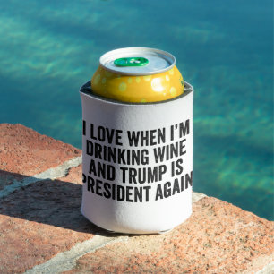 Porta-lata Amantes de Vinho do Dia da Inauguração de Trump