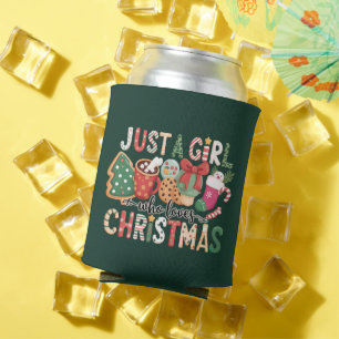 Porta-lata Amantes do Natal Apenas Uma Garota Que Ama o Natal